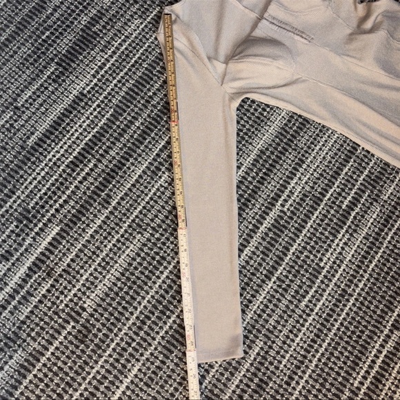 ASTR The Label Bustier‎ Tan Neutral Bodycon Mini Ribbed Dress Sz M Long Sleeve - Picture 10 of 14